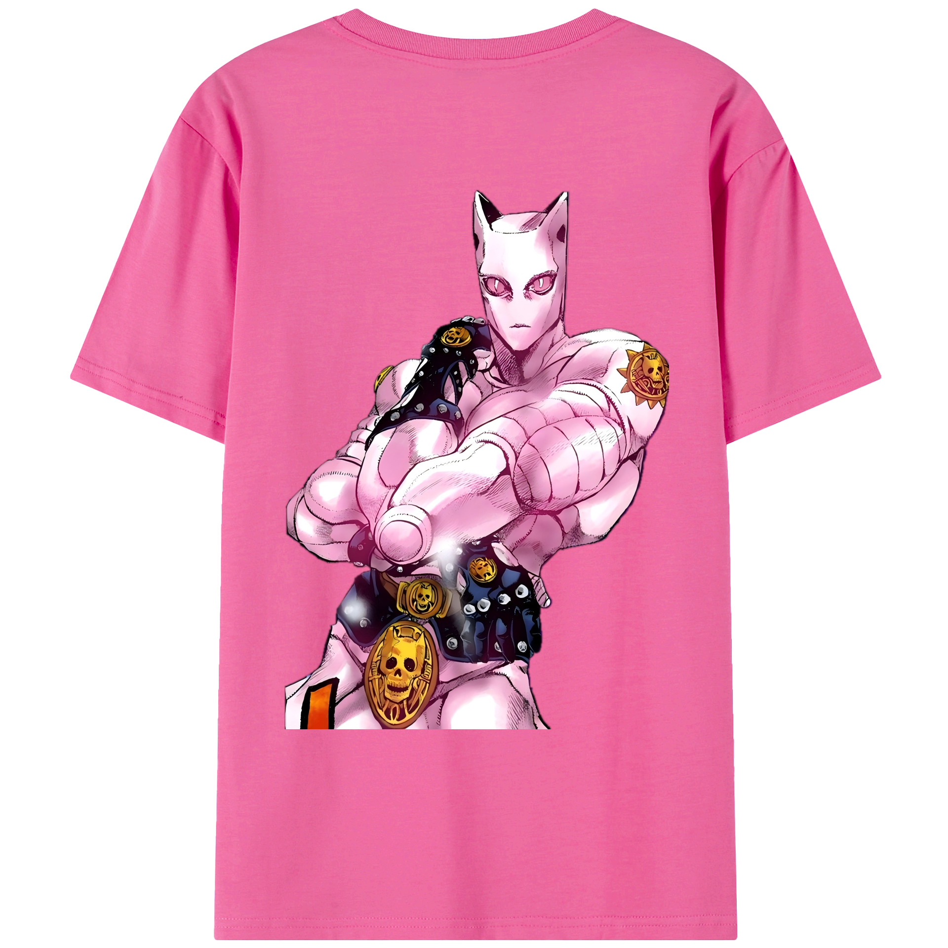 （画像用） ジョジョの奇妙な冒険 きら よしかげ JoJo's Bizarre Adventure Kira Yoshikage レディース半袖Tシャツ(バックプリント)